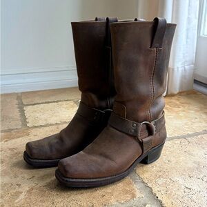 Brown Frye boots, size 10